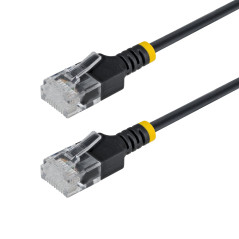 StarTech.com Cavo Ethernet Cat6A Ultra Slim da 4 m Nero, UTP, Rame Puro 34AWG, Cavo di Rete Patch RJ45 Ultra Sottile, Testato