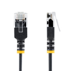 StarTech.com Cavo Ethernet Cat6A Ultra Slim da 4 m Nero, UTP, Rame Puro 34AWG, Cavo di Rete Patch RJ45 Ultra Sottile, Testato