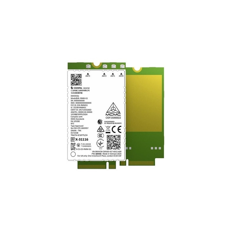 DELL DW5933E Interno WWAN 4670 Mbit/s DELL DW5933E Interno WWAN 4670 Mbit/s