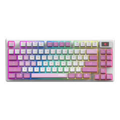MSI FORGE GK600 TKL WIRELESS VIOLET IT tastiera Gaming USB + Bluetooth QWERTY Italiano Rosa, Viola, Bianco