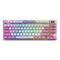 MSI FORGE GK600 TKL WIRELESS VIOLET IT tastiera Gaming USB + Bluetooth QWERTY Italiano Rosa, Viola, Bianco