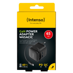 Intenso 7806520 adattatore e invertitore Interno 65 W Nero