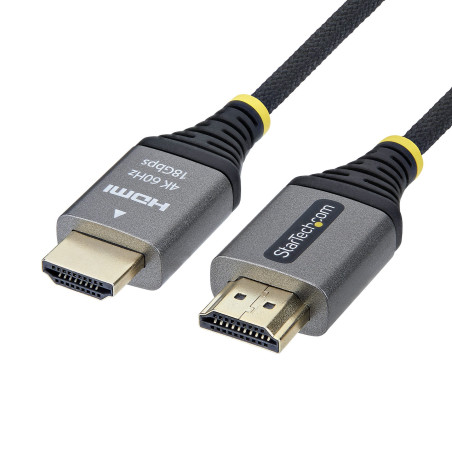 StarTech.com Cavo HDMI High Speed Premium Certificato da 1 m, Ultra Flessibile, 4K 60Hz 1440p 144Hz, HDR10 ARC, 18Gbps, Cavo