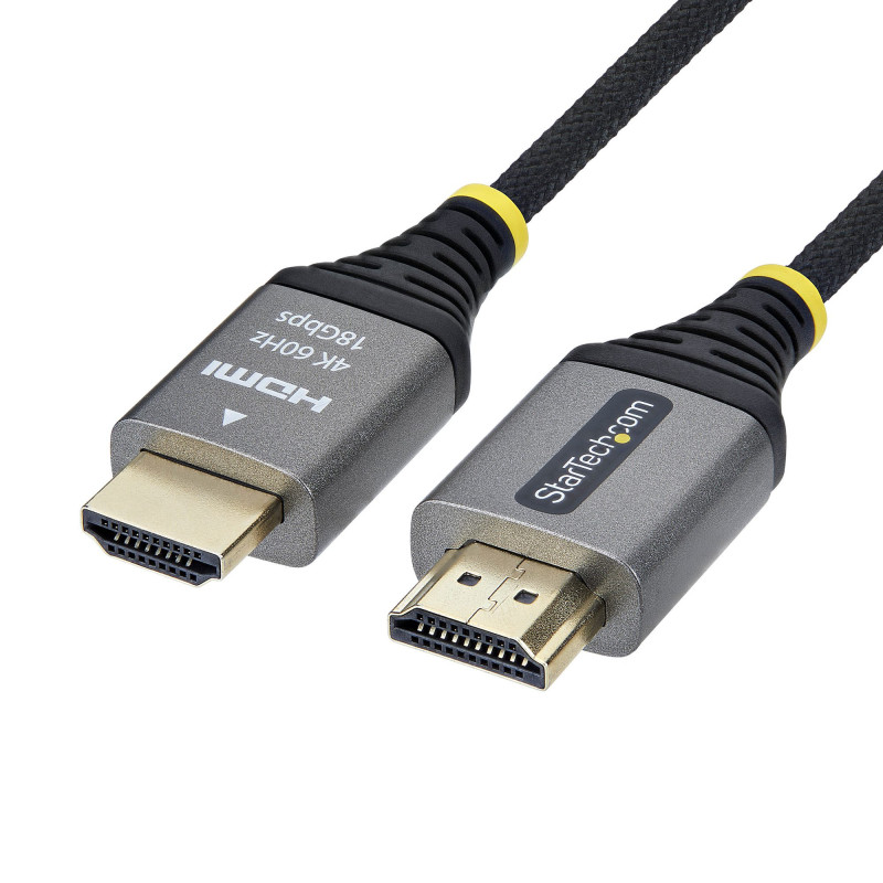 StarTech.com Cavo HDMI High Speed Premium Certificato da 3 m, Ultra Flessibile, 4K 60Hz/1440p 144Hz, HDR10/ARC, 18Gbps, Cavo