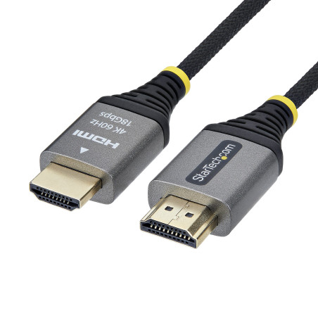 StarTech.com Cavo HDMI High Speed Premium Certificato da 3 m, Ultra Flessibile, 4K 60Hz 1440p 144Hz, HDR10 ARC, 18Gbps, Cavo