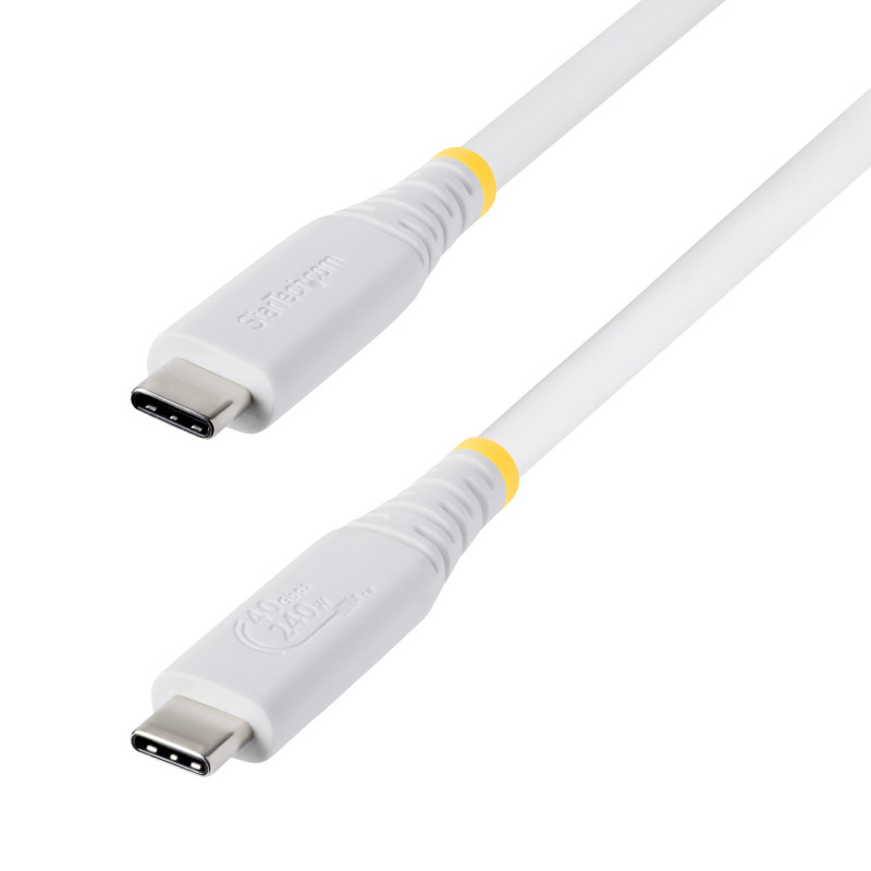StarTech.com Cavo USB4 da 50cm, 40 Gbps, Cavo USB-C certificato USB-IF, 240W PD, 8K 60Hz / 4K 240 Hz DP2.1 DP40, Rivestimento