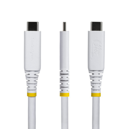 StarTech.com Cavo USB4 da 50cm, 40 Gbps, Cavo USB-C certificato USB-IF, 240W PD, 8K 60Hz / 4K 240 Hz DP2.1 DP40, Rivestimento