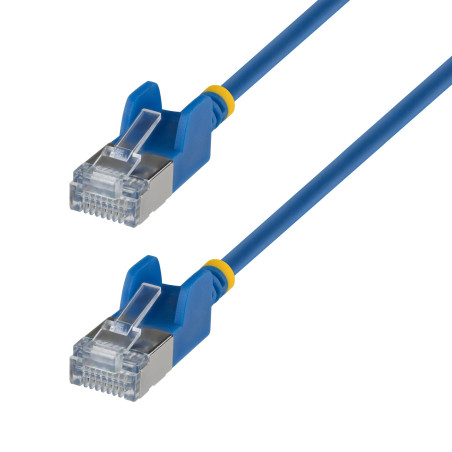StarTech.com Cavo Ethernet CAT6a Ultra Sottile da 3 m Blu, Snagless, FTP in Rame Puro 34AWG, Cavo Patch RJ45 Sottile, Testato