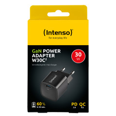Intenso W30C² GaN Universale Nero AC Ricarica rapida Interno