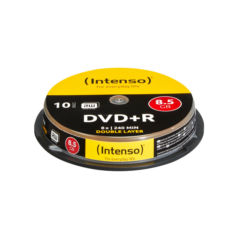 Intenso DVD+R 8.5GB, DL, 8x 8,5 GB DVD+R DL 10 pz Intenso DVD+R 8.5GB, DL, 8x 8,5 GB DVD+R DL 10 pz