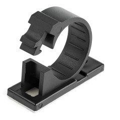 StarTech.com 100 Clip Fermacavi Autoadesivi Nero - Graffette Fermacavo Adesive da Scrivania per Cavi Elettrici Rete - Supporto