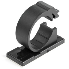 StarTech.com 100 Clip Fermacavi Autoadesivi Nero - Graffette Fermacavo Adesive da Scrivania per Cavi Elettrici Rete - Supporto