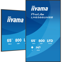 iiyama LH6566UHSB-B1AG visualizzatore di messaggi Pannello piatto per segnaletica digitale 165,1 cm (65") LCD Wi-Fi 800 cd m²
