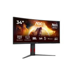 AOC G4 CU34G4CA Monitor PC 86,4 cm (34") 3440 x 1440 Pixel Wide Quad HD Nero, Rosso