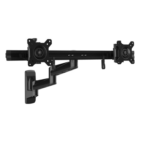 StarTech.com Braccio per doppio monitor - Supporto a parete per 2 display 24" (5Kg) VESA ergonomico e articolato - Traversa