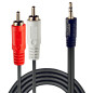Lindy 35682 cavo audio 3 m 2 x RCA 3.5mm Nero
