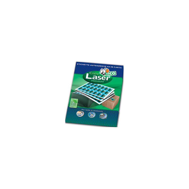 Tico Copy laser premium etichetta autoadesiva Bianco 400 pz Tico Copy laser premium etichetta autoadesiva Bianco 400 pz