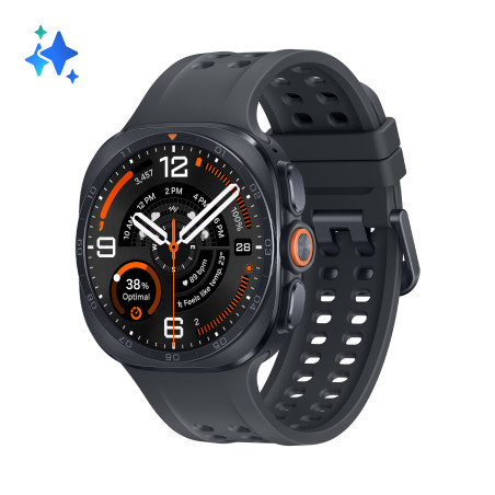 Samsung Galaxy Watch Ultra2, 47 mm, Titanium Gray, LTE, design resistente, 800mAh, IP69K, luminosità 5000nit, trail run,