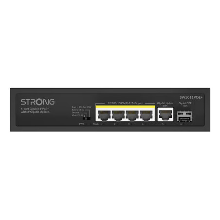 Strong SW5011POE+ switch di rete Gigabit Ethernet (10/100/1000) Supporto Power over Ethernet (PoE) Montaggio da desktop/parete