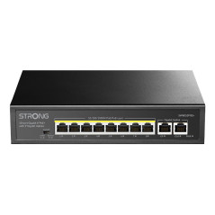 Strong SW8010POE+ switch di rete Gigabit Ethernet (10 100 1000) Supporto Power over Ethernet (PoE) Desktop Nero