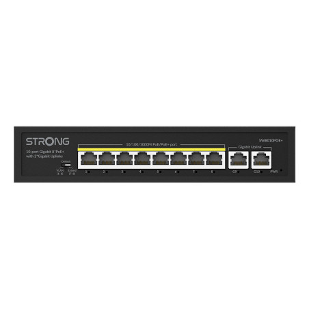 Strong SW8010POE+ switch di rete Gigabit Ethernet (10/100/1000) Supporto Power over Ethernet (PoE) Desktop Nero