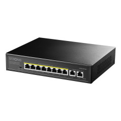 Strong SW8010POE+ switch di rete Gigabit Ethernet (10 100 1000) Supporto Power over Ethernet (PoE) Desktop Nero
