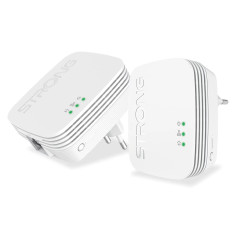 Strong Powerline 600 Duo Mini 600 Mbit s Collegamento ethernet LAN Bianco 2 pz