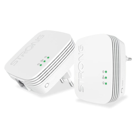Strong Powerline 600 Duo Mini 600 Mbit s Collegamento ethernet LAN Bianco 2 pz
