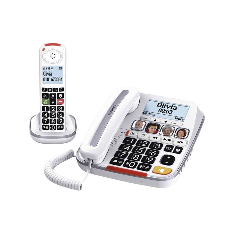 SwissVoice Xtra 3355 Combo Telefono DECT Identificatore di chiamata Bianco SwissVoice Xtra 3355 Combo Telefono DECT Identificatore di chiamata Bianco