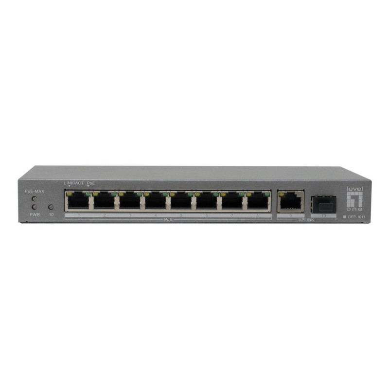 LevelOne GEP-1011 switch di rete Non gestito L2 Gigabit Ethernet (10/100/1000) Supporto Power over Ethernet (PoE) Montaggio da LevelOne GEP-1011 switch di rete Non gestito L2 Gigabit Ethernet (10/100/1000) Supporto Power over Ethernet (PoE) Montaggio da