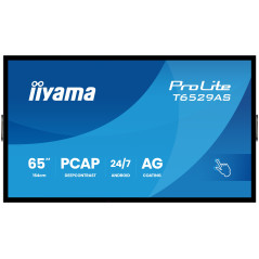 iiyama T6529AS-B1AG visualizzatore di messaggi Design chiosco 163,8 cm (64.5") LED Wi-Fi 420 cd m² 4K Ultra HD Nero Touch