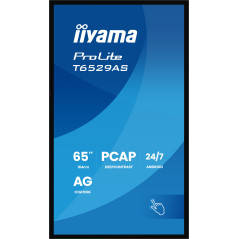 iiyama T6529AS-B1AG visualizzatore di messaggi Design chiosco 163,8 cm (64.5") LED Wi-Fi 420 cd m² 4K Ultra HD Nero Touch