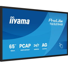 iiyama T6529AS-B1AG visualizzatore di messaggi Design chiosco 163,8 cm (64.5") LED Wi-Fi 420 cd m² 4K Ultra HD Nero Touch
