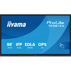 iiyama TE9813A-B2AG visualizzatore di messaggi Design chiosco 2,48 m (97.5") Wi-Fi 500 cd m² 4K Ultra HD Nero Touch screen
