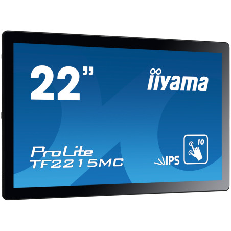 iiyama ProLite TF2215MC-B2 Monitor PC 54,6 cm (21.5") 1920 x 1080 Pixel Full HD LED Touch screen Multi utente Nero