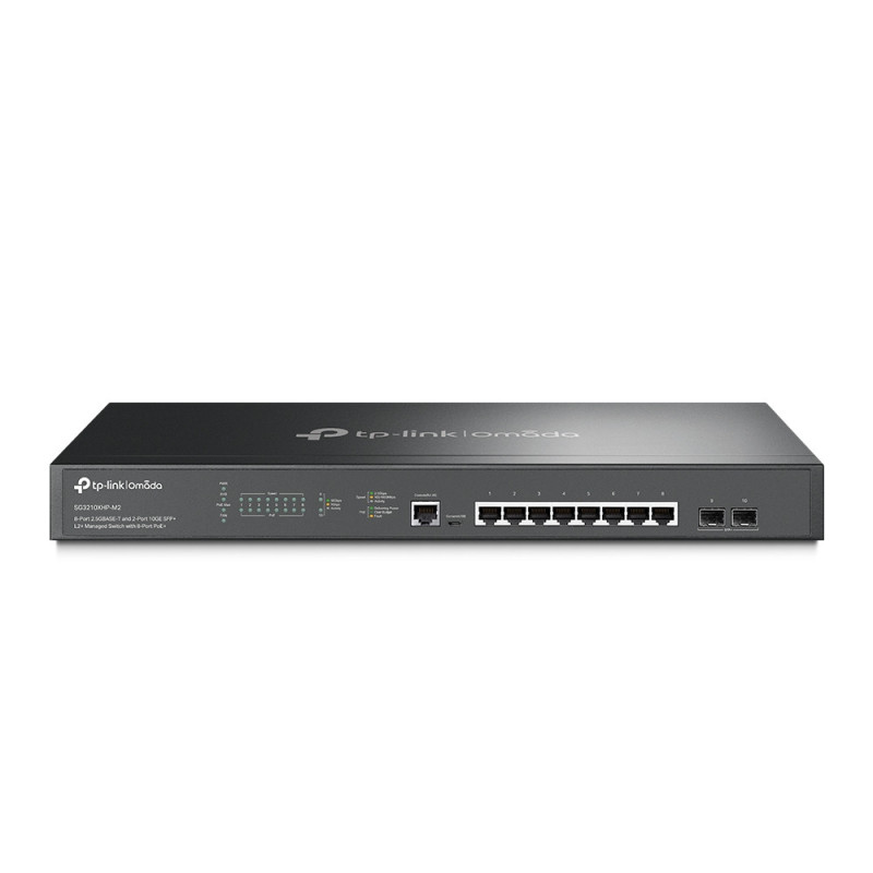 TP-Link Omada SG3210XHP-M2 switch di rete Gestito L2+ 2.5G Ethernet (100/1000/2500) Supporto Power over Ethernet (PoE) 1U Nero TP-Link Omada SG3210XHP-M2 switch di rete Gestito L2+ 2.5G Ethernet (100/1000/2500) Supporto Power over Ethernet (PoE) 1U Nero
