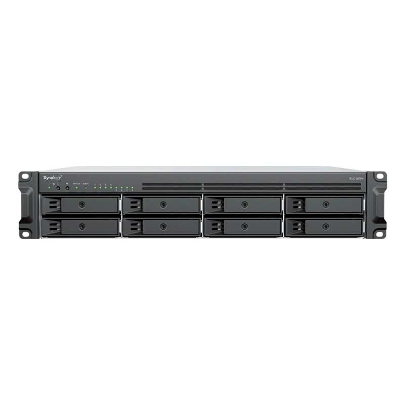 Synology RackStation RS1226RP+ server NAS e di archiviazione Armadio (2U) AMD Ryzen V1500B 4 GB DDR4 0 TB Synology DSM Nero Synology RackStation RS1226RP+ server NAS e di archiviazione Armadio (2U) AMD Ryzen V1500B 4 GB DDR4 0 TB Synology DSM Nero