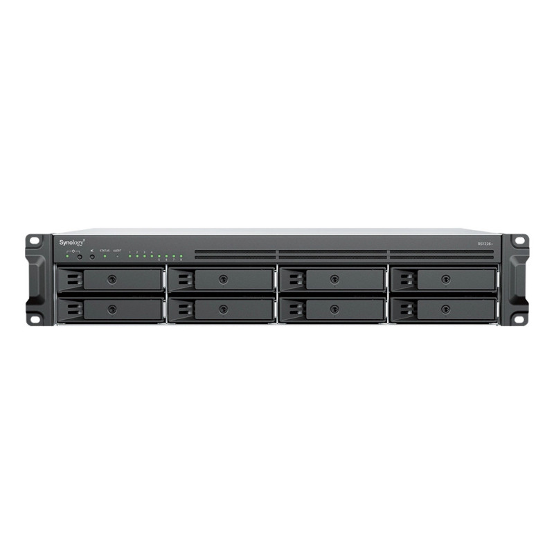 Synology RackStation RS1226+ server NAS e di archiviazione Armadio (2U) AMD Ryzen V1500B 4 GB DDR4 0 TB Synology DSM Nero