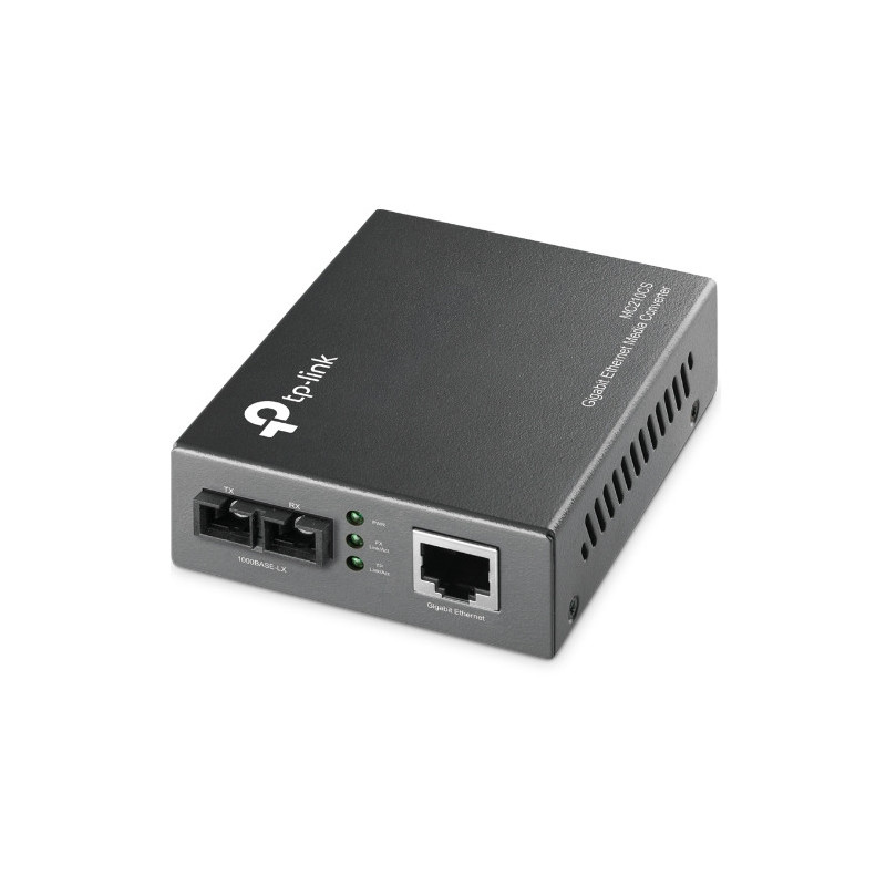TP-Link Omada MC210CS convertitore multimediale di rete 1000 Mbit/s 1310 nm Modalità singola Nero TP-Link Omada MC210CS convertitore multimediale di rete 1000 Mbit/s 1310 nm Modalità singola Nero