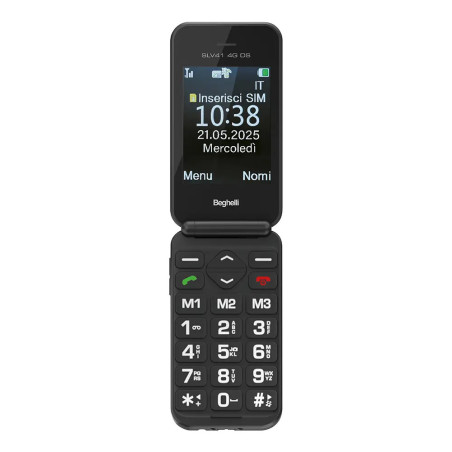 Beghelli SLV41 7,11 cm (2.8") 128 g Nero Telefono per anziani