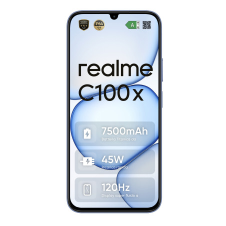 realme C100x 17,3 cm (6.8") Android 16.0 4G USB tipo-C 4 GB 256 GB 7500 mAh Blu