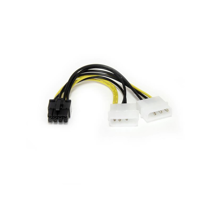 StarTech.com Adattatore cavo di alimentazione LP4 a scheda video PCI Express 8 pin da 15 cm StarTech.com Adattatore cavo di alimentazione LP4 a scheda video PCI Express 8 pin da 15 cm