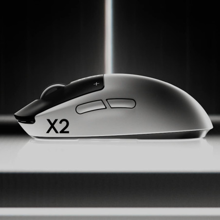 Logitech G PRO X2 SUPERSTRIKE mouse Gaming Mano destra RF Wireless + USB Type-C Ottico 44000 DPI