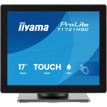 iiyama ProLite T1721MSC-B3 Monitor PC 43,2 cm (17") 1280 x 1024 Pixel SXGA Touch screen Da tavolo Nero