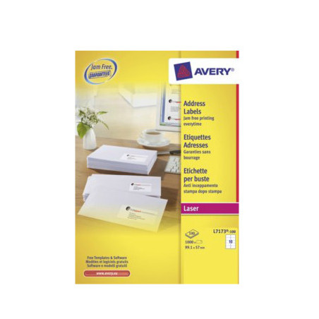 Avery L7173-100 etichetta per corrispondenza Etichetta autoadesiva Bianco