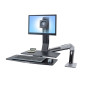 Ergotron WorkFit -A, Single LD @ Worksurface+ 61 cm (24") Scrivania Nero Ergotron WorkFit -A, Single LD @ Worksurface+ 61 cm (24") Scrivania Nero