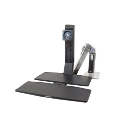 Ergotron WorkFit -A, Single LD @ Worksurface+ 61 cm (24") Scrivania Nero