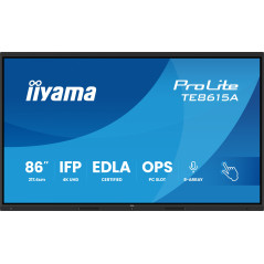 iiyama TE8615A-B2AG visualizzatore di messaggi Design chiosco 2,17 m (85.6") Wi-Fi 550 cd m² 4K Ultra HD Nero Touch screen