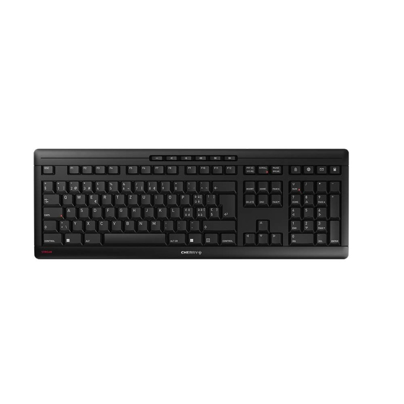 CHERRY Stream Wireless tastiera Universale Wireless a RF + USB QWERTZ Svizzere Nero CHERRY Stream Wireless tastiera Universale Wireless a RF + USB QWERTZ Svizzere Nero