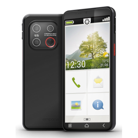 Emporia Smart.7lite 13,8 cm (5.45") SIM singola Android 15 4G USB tipo-C 6 GB 128 GB 3500 mAh Nero